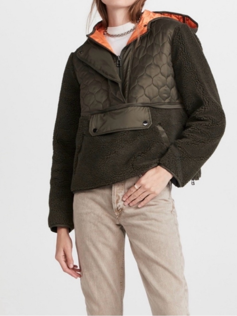 Veronica Beard Leo Shepa Hooded Pullover